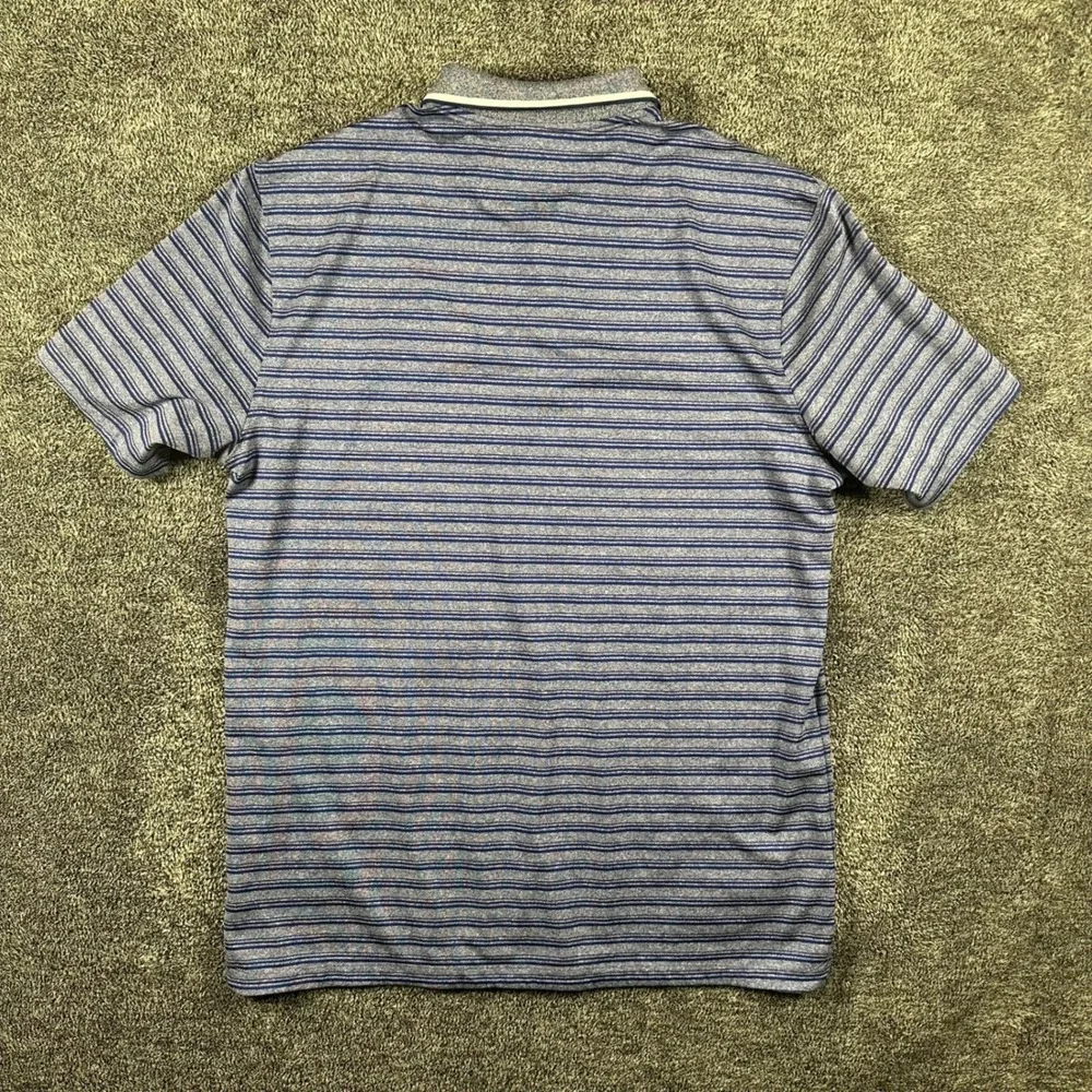Dallas Cowboys Nike Polo Mens M Standard Fit Blue Striped NFL Football Dri-FIT